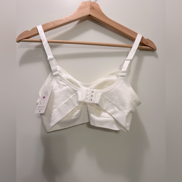 2 for $40. Womens Nursing Bra, Breastfeeding Bra with Removable Pads, White,US M - Picture 8 of 8